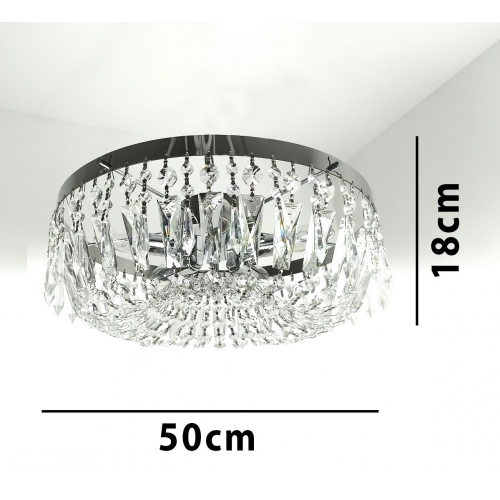 Plafon z kryształami 50cm - K181